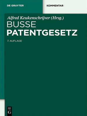 cover image of Patentgesetz